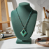 Copper Triangle Pendant Necklace Rainbow Patina hand finished