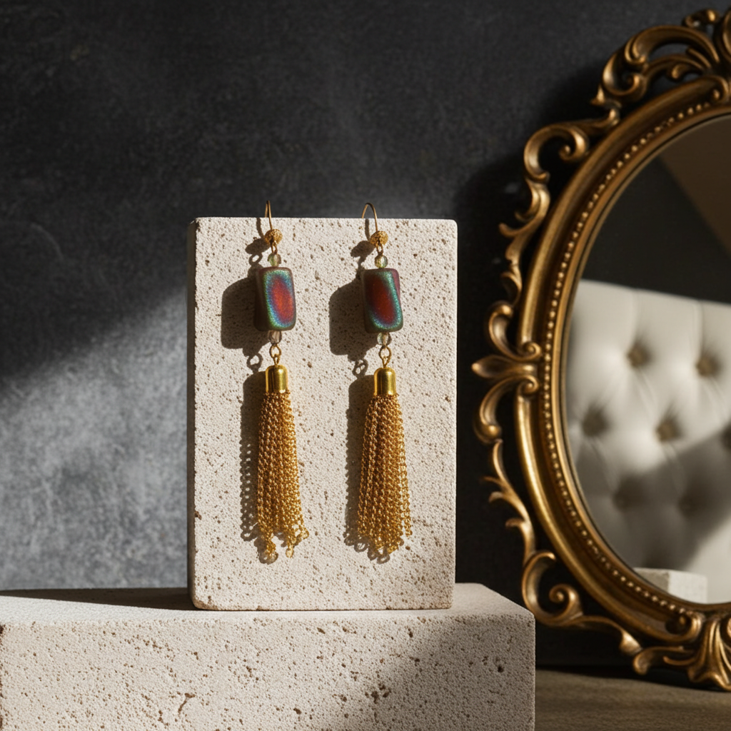 Dangling Artisan Bead Earrings