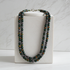 Double Strand Multicolored African Trade Bead Beaded Necklace
