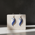 Blue & White Ceramic Teardrop Earrings Handcrafted Jewelry