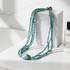 Stunning Turquoise Asymmetric Multi-strand Designer Necklace