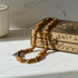 Beige Teardrop Beaded Necklace