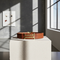 Light Brown Leather Choker Necklace in Wide Soft Supple Leather