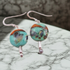 Tropical Sea Aqua Green Handmade Glass Bead Earrings