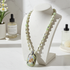 Green Dragonfly Pendant  and Chrysoprase Beaded Necklace