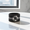 Black Leather Bracelet With Crystal Accent