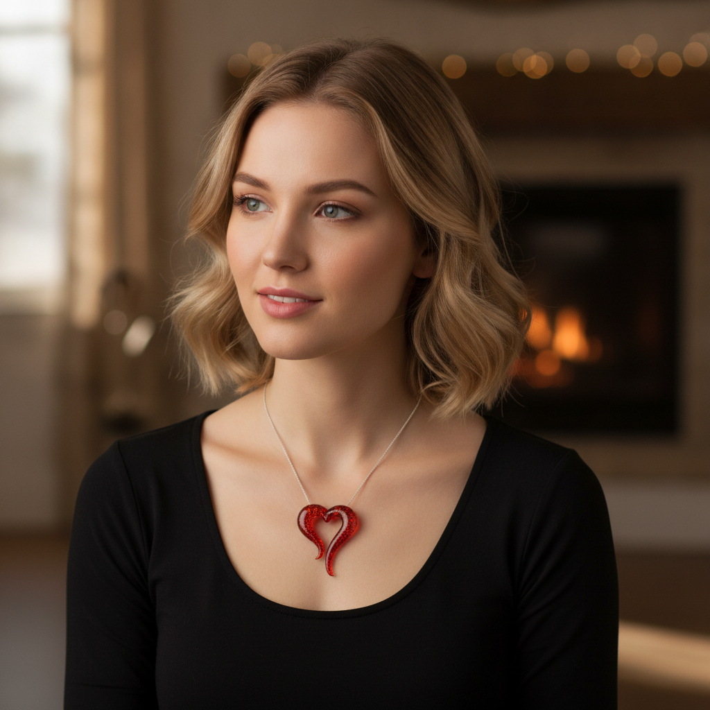Handmade Alluring Heart Pendant Necklace