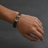 Man's Brown Double Regaliz Leather Cuff Bracelet