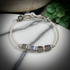 Meridian Blue Swarovski Crystal Cube Bangle Bracelet
