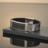 Unisex Snake Patterned Leather Bracelet