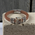 Natural Leather Bracelet with Handmade Ceramic Focus