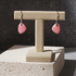 Designer Cut Pink Opal Drop Earrings