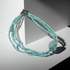 Stunning Turquoise Asymmetric Multi-strand Designer Necklace