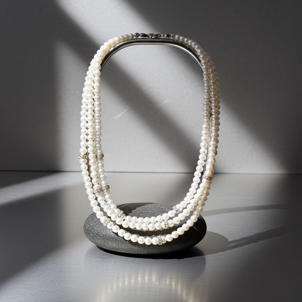 Cultured Pearl Multi-strand  Necklace & Earrings