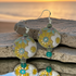 Floral Artisan Bead Drop Earrings