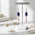 Blue & Pink Handmade Artisan Bead Earrings