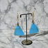 Mexican Turquoise and Gold Earrings