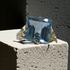 Swiss Blue Topaz Princess Cut Ring Size 7