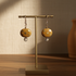 Handmade Kazuri Earrings in Honey and Gold Kazuri Beads