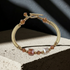 Swarovski Crystal and Gold  Bangle Bracelet