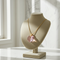 Large Pink Crystal Heart Pendant Necklace