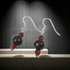 Brown African Kazuri Drop Earrings