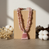 Necklace with pink opal gemstones