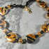 Black & Gold Kazuri Handmade Bead Necklace