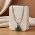 A Rare Macedonia Green Opal Gemstone Pendant Necklace
