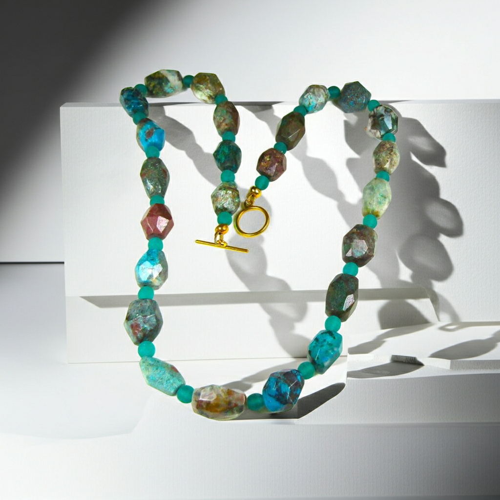 Unique Gemstone Nugget Necklace