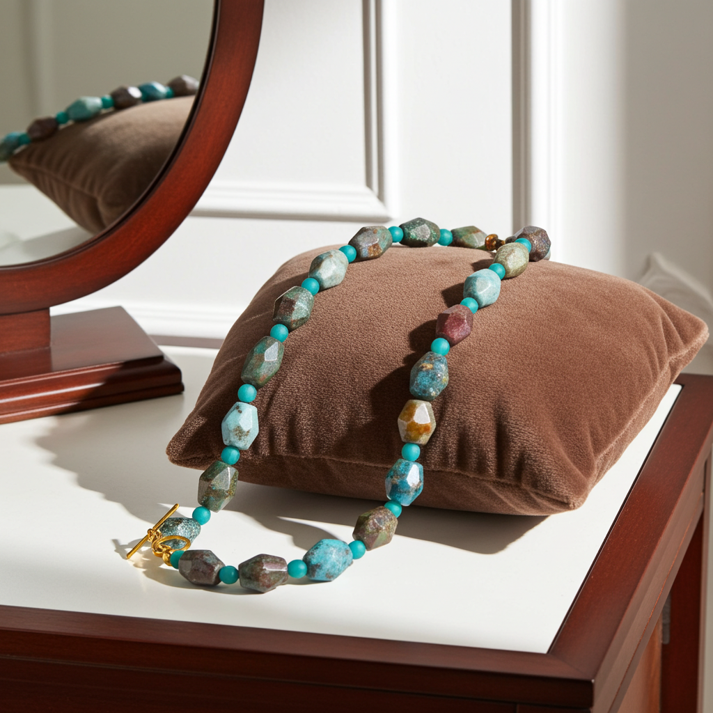 Unique Gemstone Nugget Necklace