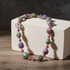 Pink and  Green Statement Necklace