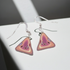 Triangular Handmade Pink Bead Sassy Earrings