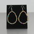 Big Multi-colored Gemstone Jasper Hoop Earrings