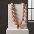 Pink Tagua Nut Statement Necklace with Handmade Pendant