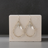 Gold Teardrop Hoop & Rock Crystal Earrings
