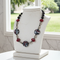 Black Grey & Red Kazuri Fair Trade Necklace