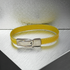 Man's Yellow Leather Bracelet