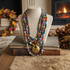Stunning African Statement Pendant Necklace Five Strand