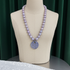Lilac Bead  Necklace with Handmade Fair Trade Swazi Pendant