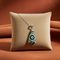 Aqua & Black Artisan Pendant Necklace