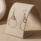 Gold Teardrop Hoop & Rock Crystal Earrings