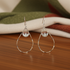 Gold Teardrop Hoop & Rock Crystal Earrings