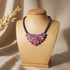 Design Pink & Purple Gemstone Impression Jasper Bib Necklace