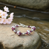 Purple  Handmade Lampwork Beaded  Bracelet