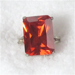 Buy Red Fashion Right Hand Ring Emerald Cut Red Gemstone Ring