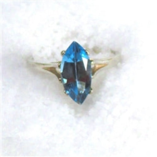 Buy Woman's Swiss Blue Marquis Cut Fashion Ring