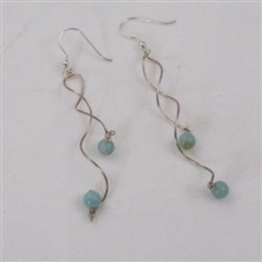  Amazonite & Silver Long & Dangling Earrings - VP's Jewelry