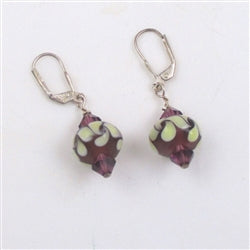 Amethyst Handmade Artisan Bead & Silver Earrings - VP's Jewelry