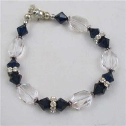Indigo & crystal Swarovski crystal bracelet